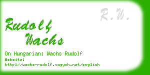 rudolf wachs business card